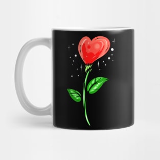 Flower Growing A Heart As Head For Earth Day Mug